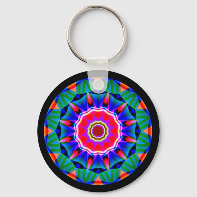 Fractal Mandala Key Ring (Front)