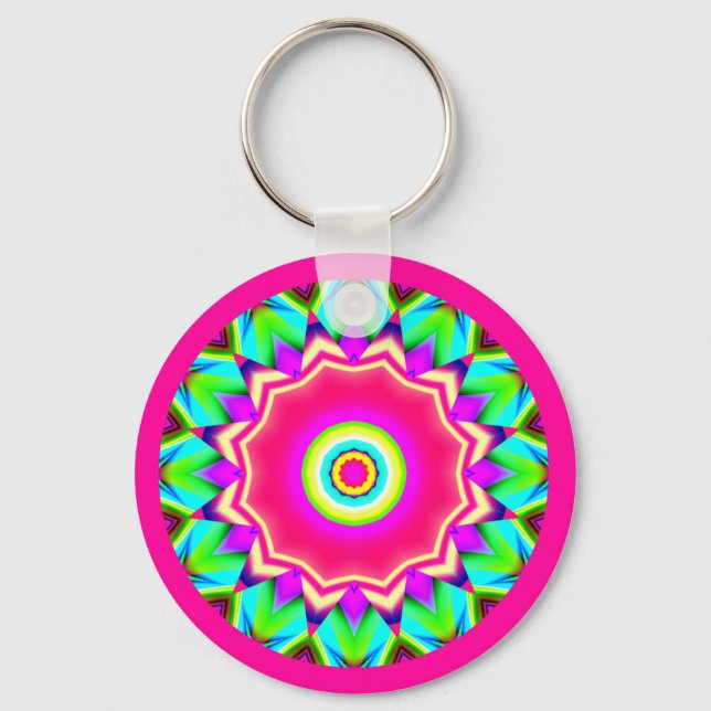 Fractal Mandala Key Ring (Front)