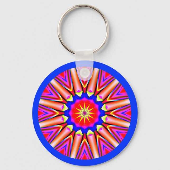 Fractal Mandala Key Ring (Front)