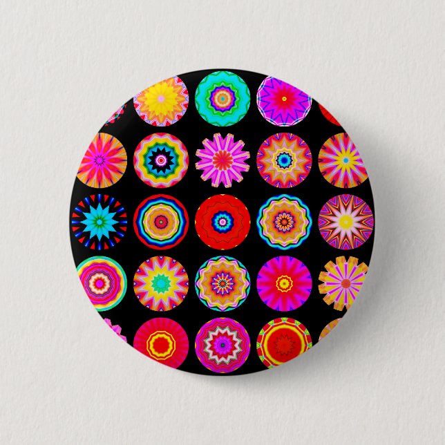 Fractal Mandalas 6 Cm Round Badge (Front)