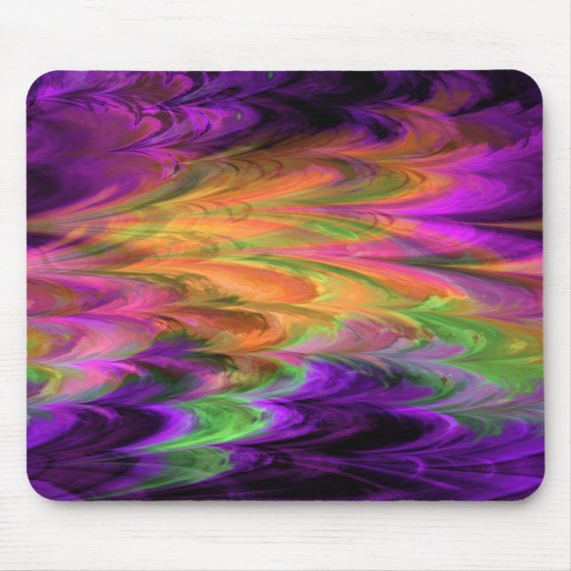 Fractal Marble Rainbow Mousepad (Front)