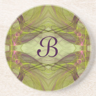 Fractal Misc Series-11-Green coaster--1 of colour Coaster