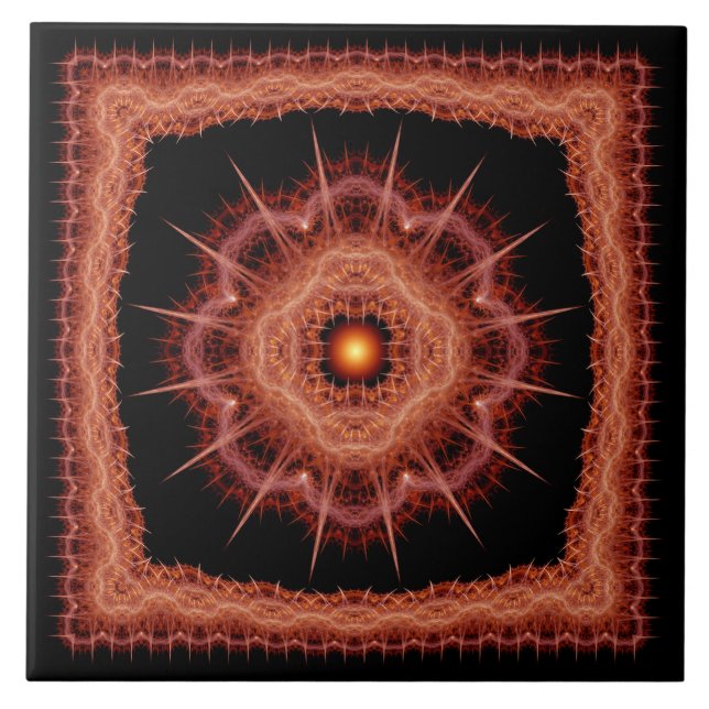 Fractal mystical prickly pattern tile (Front)