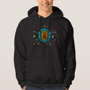 Fractal Native Kokpelli (mens hoody deluxe)