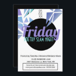 Fractal Night Club Flyer Poetry Promotional Purple Invitation<br><div class="desc">Purple Fractal Night Club Flyer</div>