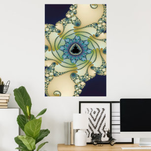 Fractal Octopus Mandelbrot Garden  Poster