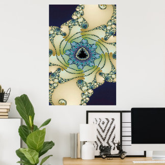 Fractal Octopus Mandelbrot Garden Poster