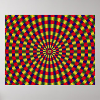 Fractal Optical Illusion Poster