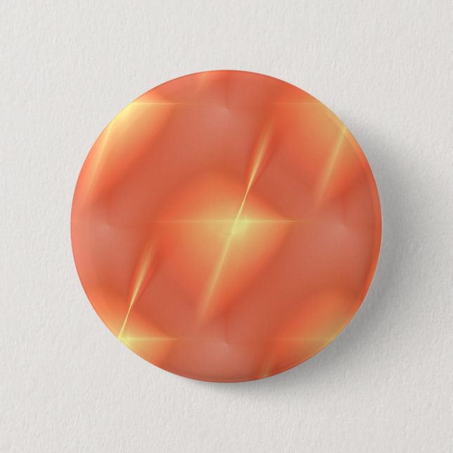 Fractal Orange Star 6 Cm Round Badge (Front)