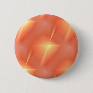 Fractal Orange Star 6 Cm Round Badge