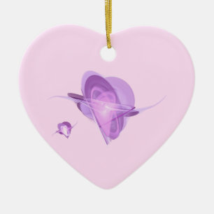 Fractal - Orbiting Hearts Ceramic Tree Decoration