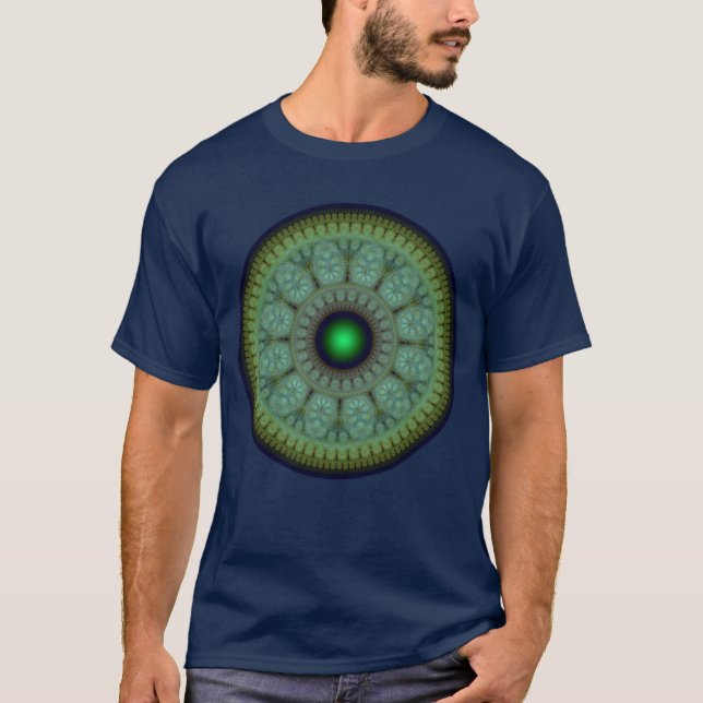 Fractal oriental round pattern T-Shirt (Front)