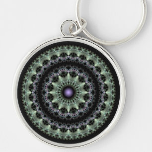 Fractal ornate pattern key ring