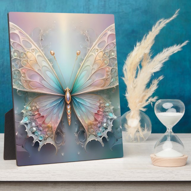 Fractal Pastel Butterfly,  Plaque (Side)