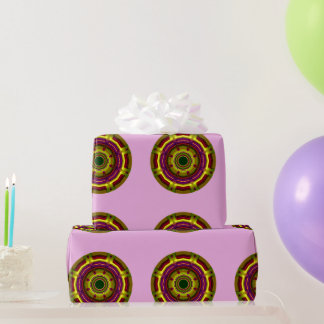 ~ Fractal Pattern Yellow Purple Shades ~ Wrapping  Wrapping Paper