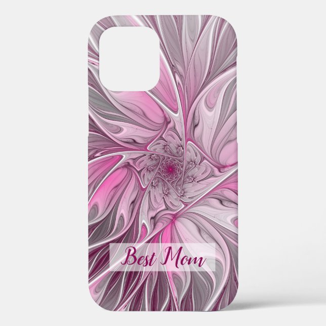 Fractal Pink Flower Dream, Floral Fantasy Best Mum Case-Mate iPhone Case (Back)