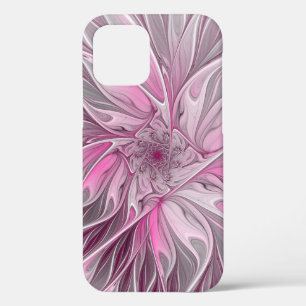 Fractal Pink Flower Dream, Floral Fantasy Pattern iPhone 12 Pro Case