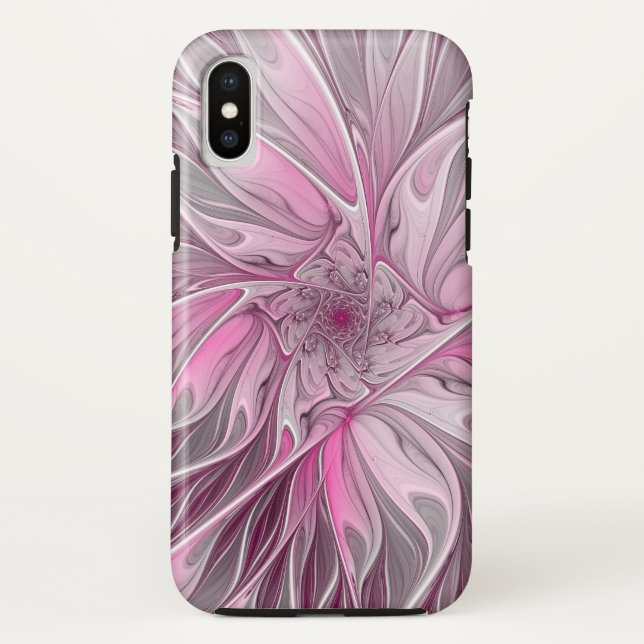 Fractal Pink Flower Dream, floral Fantasy Pattern Case-Mate iPhone Case (Back)