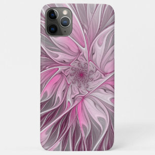 Fractal Pink Flower Dream, Floral Fantasy Pattern iPhone 11 Pro Max Case