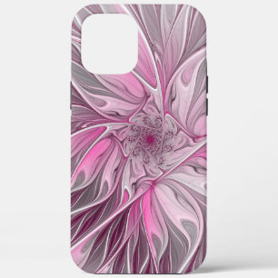 Fractal Pink Flower Dream, Floral Fantasy Pattern iPhone 12 Pro Max Case