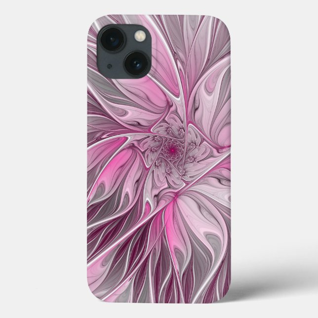 Fractal Pink Flower Dream, floral Fantasy Pattern Case-Mate iPhone Case (Back)