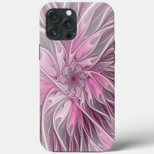 Fractal Pink Flower Dream, Floral Fantasy Pattern iPhone 13 Pro Max Case