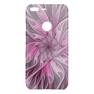 Fractal Pink Flower Dream, Floral Fantasy Pattern Uncommon Google Pixel XL Case