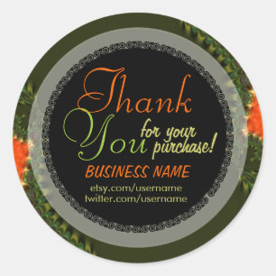 Fractal Planet Business Thank You Sticker