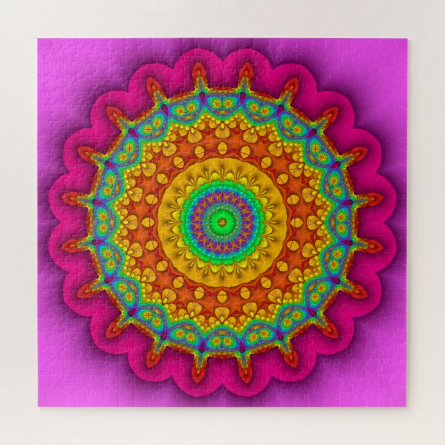 Fractal Prismatic Kaleidoscope Jigsaw Puzzle (Horizontal)