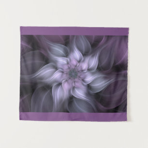 Fractal Purple Flower Tapestry