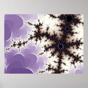 Fractal purple poster