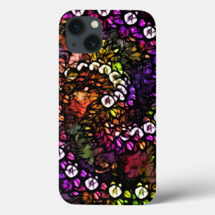 fractal purple Psychedelic Rainbow Spiral Trippy iPhone 13 Case