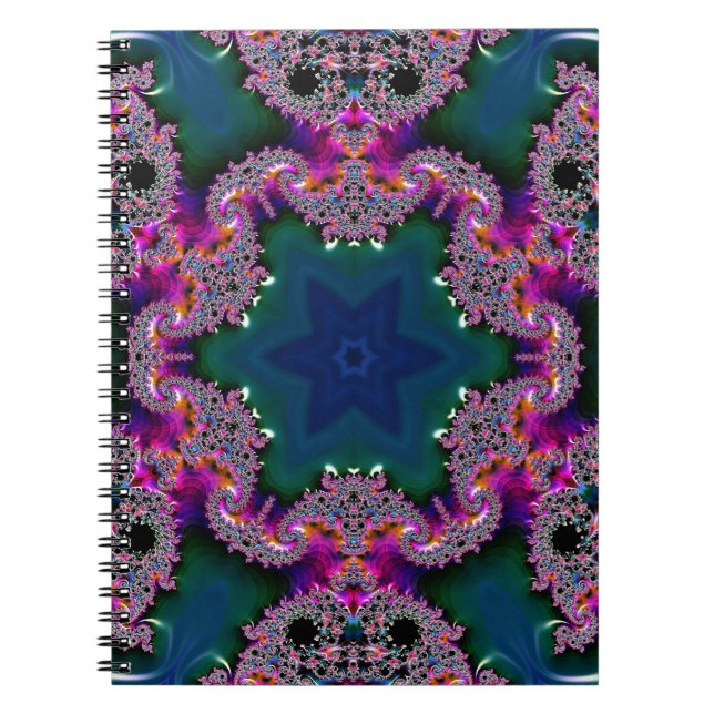 Fractal Radiance Spiral Notebook (Front)