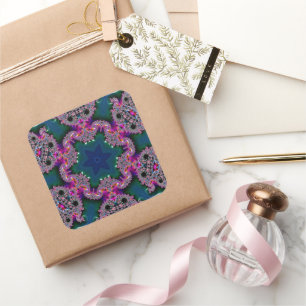 Fractal Radiance  Square Sticker
