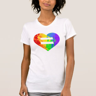 Fractal Rainbow Heart Marriage Equality Shirt