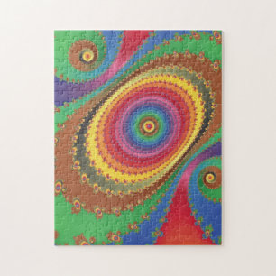 Fractal rainbow jigsaw puzzle