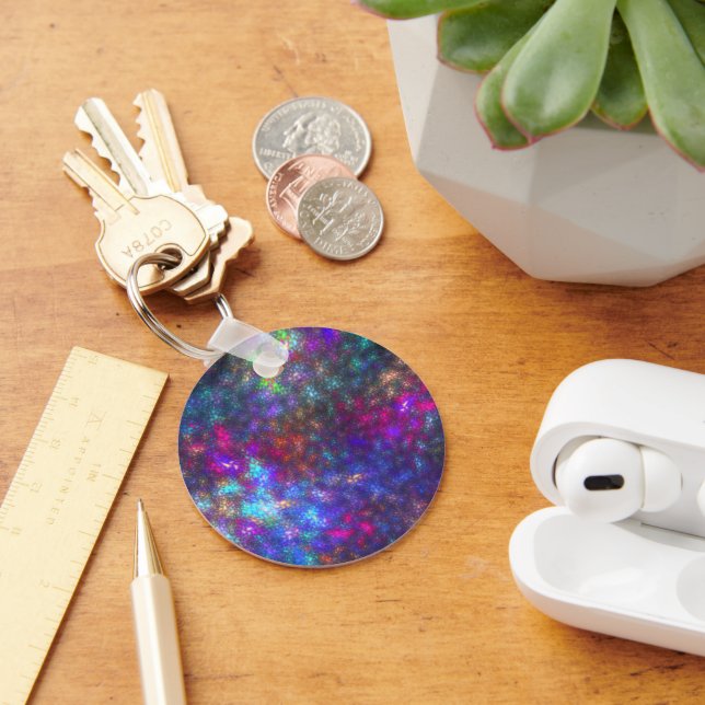 Fractal Rainbow Key Ring (Desk)