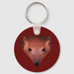 Fractal Red Fox Key Ring