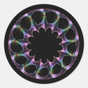 Fractal Ring - Sun Catcher Classic Round Sticker