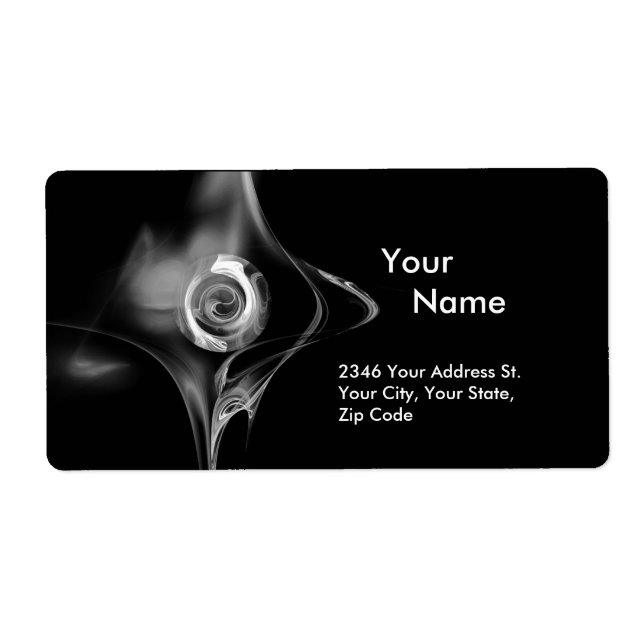 FRACTAL ROSE 1 Black And White (Front)