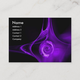 FRACTAL ROSE 1 bright purple pink black Business Card