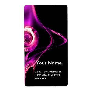 FRACTAL ROSE 1 Pink Violet White Black