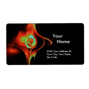 FRACTAL ROSE 1 Red Green Blue Turquase Black