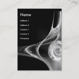 FRACTAL ROSE 2 ,black and white grey Business Card