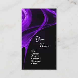 FRACTAL ROSE 3 bright dark purple Business Card