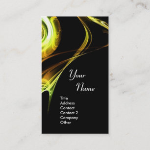 FRACTAL ROSE 3 bright yellow brown Business Card