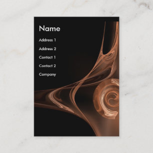 FRACTAL ROSE ,bright brown black Business Card