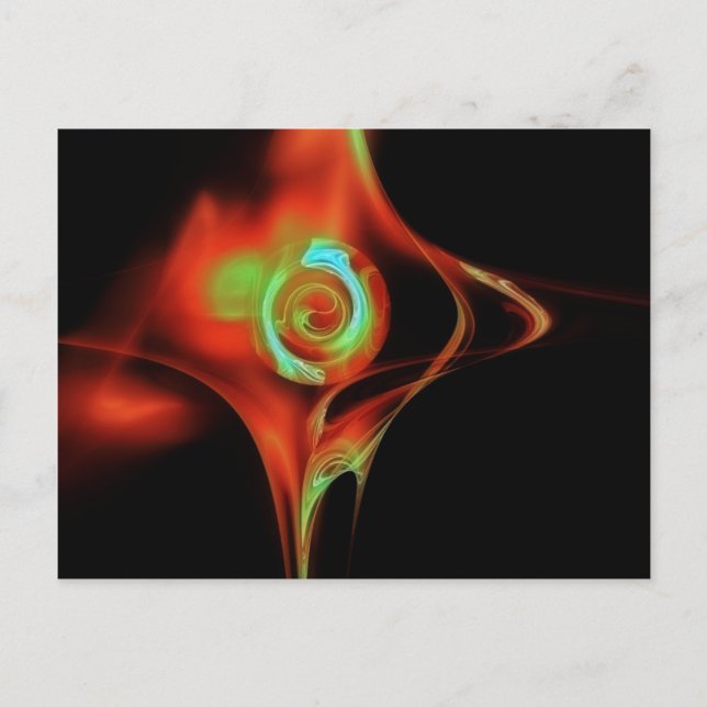 FRACTAL ROSE , red green blue Postcard (Front)