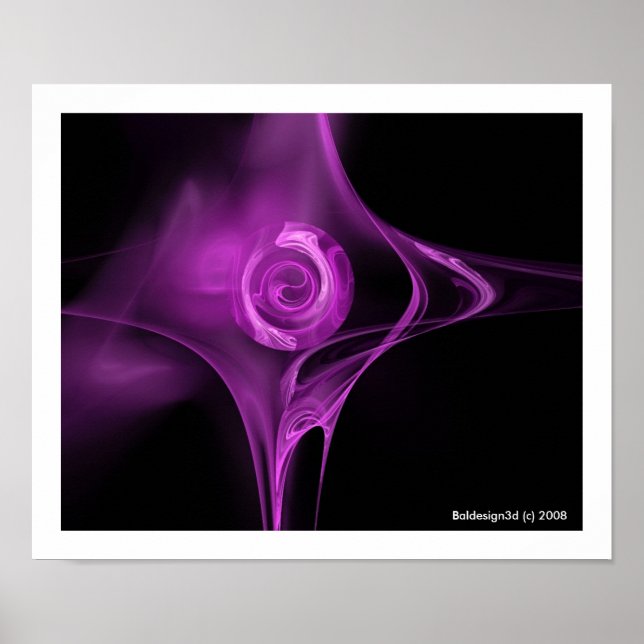 FRACTAL ROSE , violet Poster (Front)