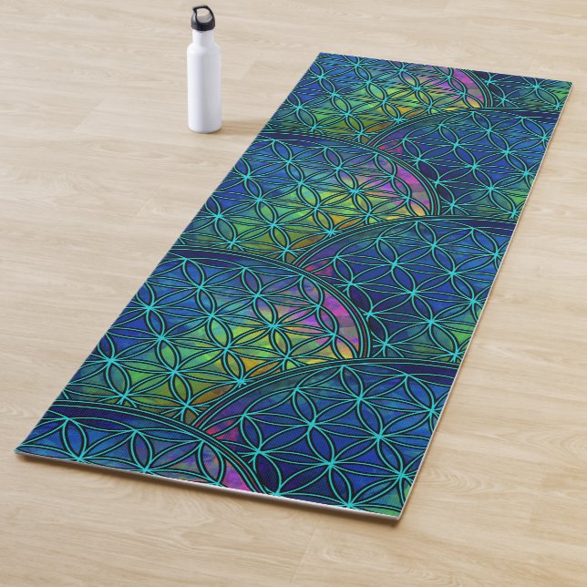 Fractal Seed of Life Flower Sacred Geometry  Yoga  Yoga Mat (In Situ)